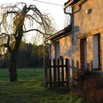 Couché de soleil sur le Gite Le Nichoir